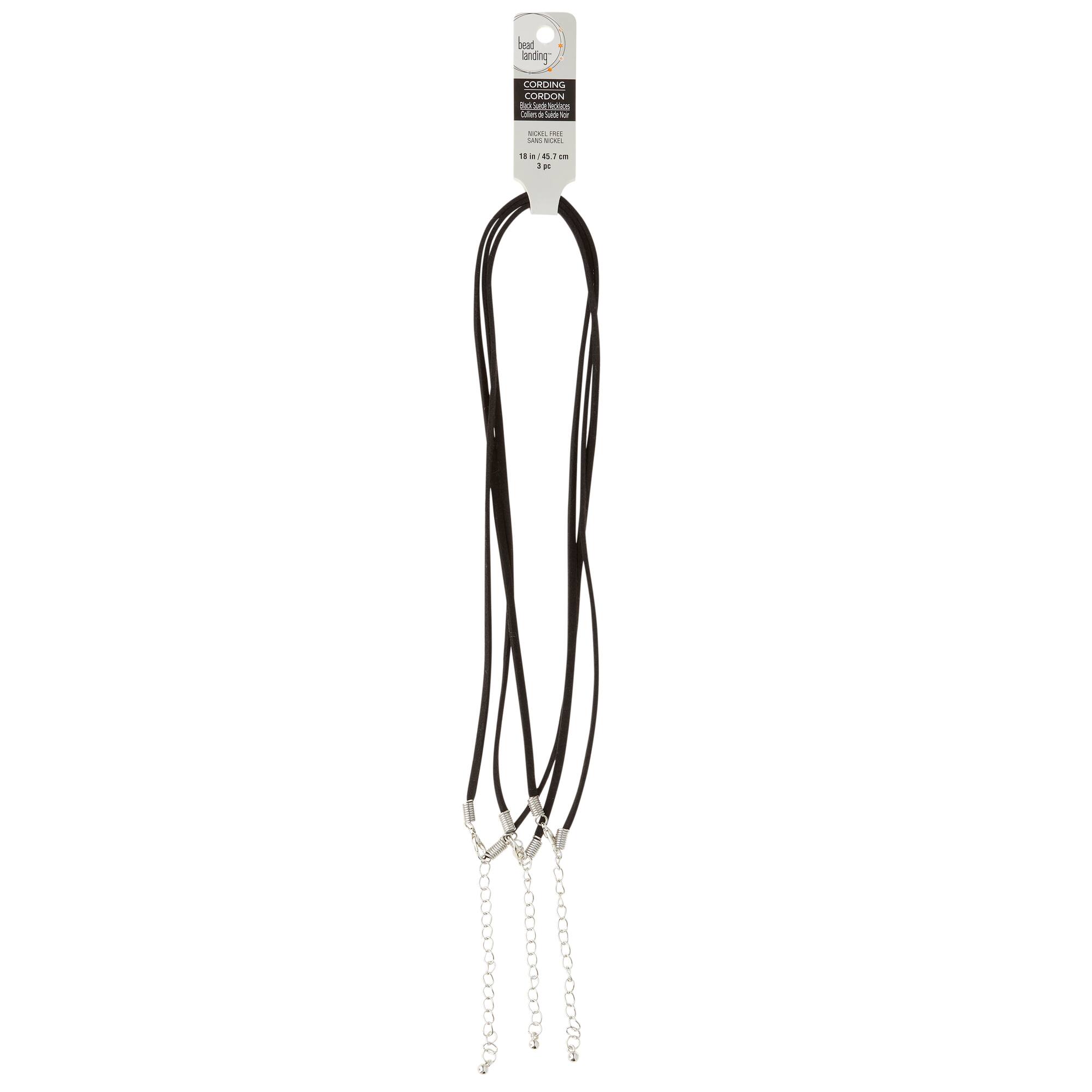 Black Suede Cording Necklace by Bead Landing™